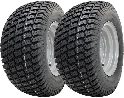20x8.00-10 Lawnmower Wheels 4 Stud Turf Wanda 100mm PCD Road Legal (Set of 2)