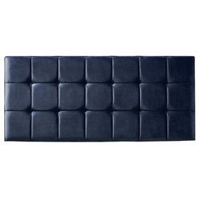 21 Cube Plush Velvet 3ft Single 24" Headboard -  Blue