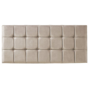 21 Cube Plush Velvet 6ft Super King 24" Headboard -  Coffee