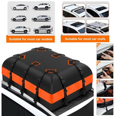 21 Cu Ft Car Roof Storage Bag – Water-Resistant Rooftop Carrier With Lock, Straps & Anti-Slip Mat