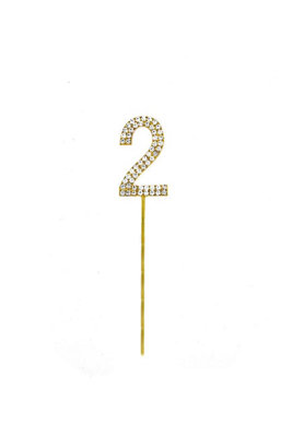21 Gold Diamond Sparkley Cake Topper Number Year For Birthday Anniversary Party Decorations