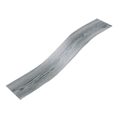 21 pcs Grey Wooden Look Peel & Stick PVC Flooring Planks - 3
