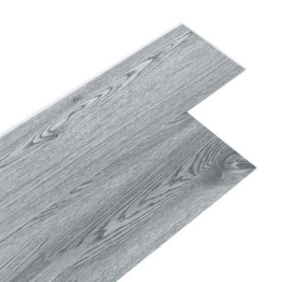 Kieacia Peel And Stick Hexagon Floor Tiles - 15 PC Grey Oak Wood Look PVC Waterproof Tiles