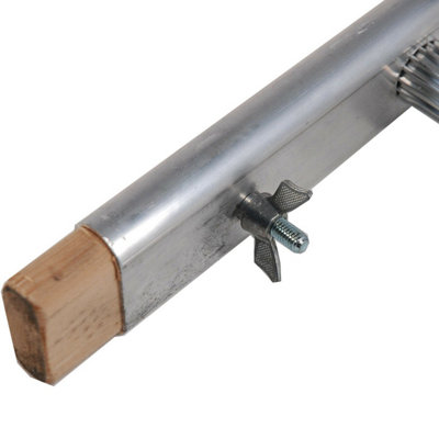 21 Rung Roof Ladder & Ridge Safety Hook Single Section 5.5m Tile Grip Steps - 4