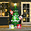210cm Christmas Tree Inflatable Xmas Tree Snowman Air Blown with 7 LED Lamp UK Plug Garden Decor