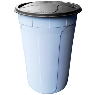210L Grey Water Butt Large Round Waterbutt with Stand - Grey - 3