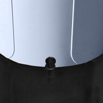 210L Grey Water Butt Large Round Waterbutt with Stand - Grey - 6