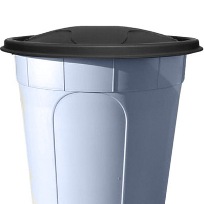 210L Grey Water Butt Large Round Waterbutt with Stand - Grey - 9
