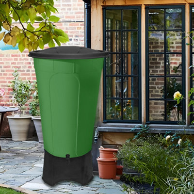 210L Water Butt Heavy Duty Large Waterbutt - Green
