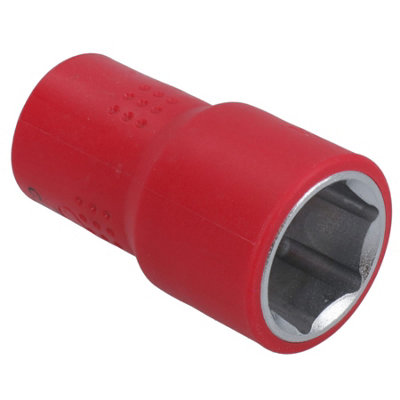 21mm 1/2in drive VDE Insulated Shallow Metric Socket 6 Sided Single Hex 1000 V