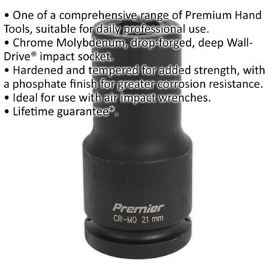 21mm socket to deals inches
