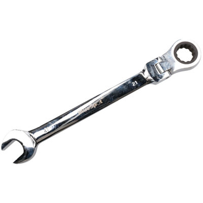 21mm Metric Flexible Flexi Head Ratchet Combination Spanner Wrench 72 Teeth