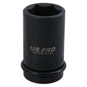 21mm Metric Scaffolders Scaffolding Impact Socket 1/2" Drive With Pin and O Ring