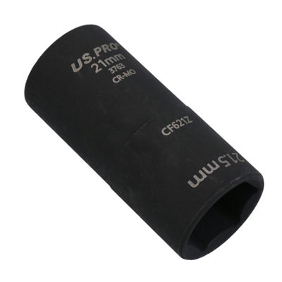 21mm x 21.5mm Wheel Hub Lug Nut Cap Flip Impact Socket Remover 1/2in Drive