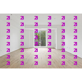 21st Glitz Pink Anniversary Birthday Metallic Hanging String Shiny Foil Wall Decorations Pack of 6
