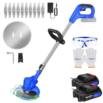 21V Cordless 3-in-1 Electric Weed Wacker, Battery Powered, Rechargeable ...
