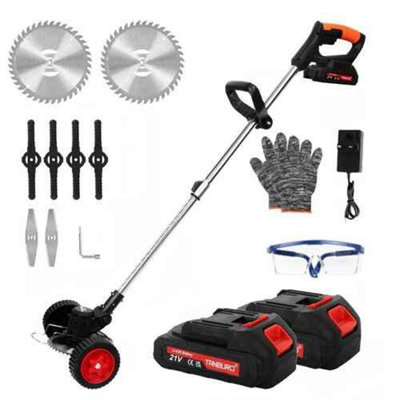 21V Cordless Grass trimmer, Cordless Lightweight expendable handle 3in1 ...