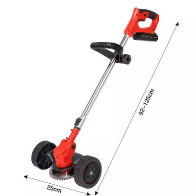 21V Cordless Grass Trimmer Strimmer Garden Edger Cutter with 2 ...