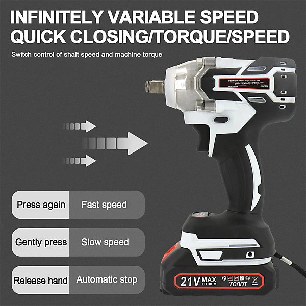 21V Cordless Impact Wrench 1/2 2000NM High Torque Brushless Drill 21V Cordless Impact Wrench 1/2 2000NM High Torque Brushless Drill