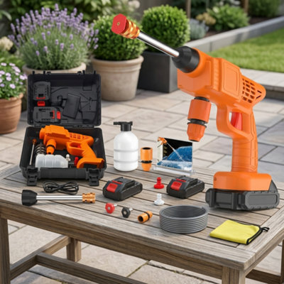 21V Cordless Pressure Washer Portable Car Jet Wash High Pressure ...