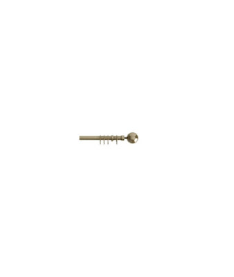 22-25mm - Finesse Ball End Metal Curtain Pole Set - Antqiue Brass