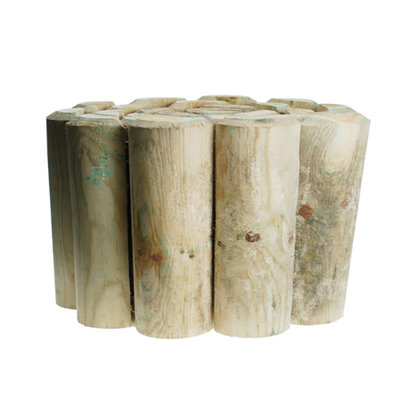 22.5cm (9") x (6ft) 1.8m Decorative Garden Border Log Roll DIY at B&Q