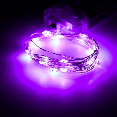 22 Meters 200LED Purple Light Solar Copper Wire Waterproof Light String