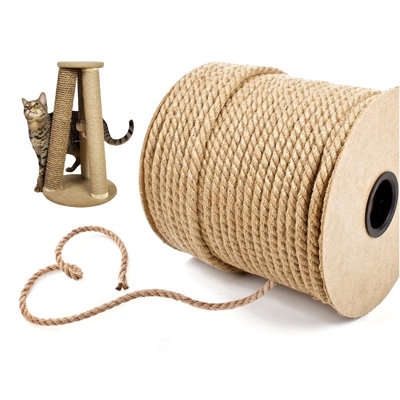 22 mm Jute Rope, 50 metres / 164 ft Long, Strong Natural Hessian Cord ...