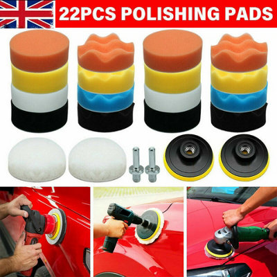 31Pc 3 In Polishing Pads Sponge Woolen Waxing Buffing Pad Kits M10 Drill Adapter | Australia