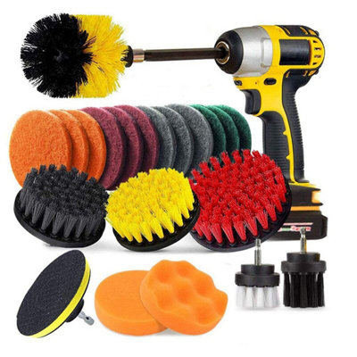 22 Piece Drill Cleaning Attachment Set - High-speed Rotation With High Quality Bristle Brush - Made From Durable Material