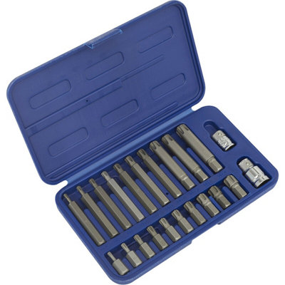 22-Piece RIBE Socket and Bit Holder Set for Italian Vehicles - Quick Swap Drive