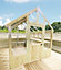22 x 8 Pressure Treated Wooden Tongue and Groove Greenhouse + Bench + FREE INSTALL (22' x 8' / 22ft x 8ft)