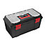 22" X-Large Heavy Duty Plastic Toolbox Chest Storage Tool Box Case Tray Organiser