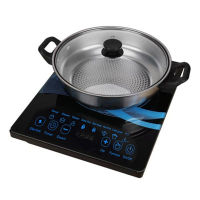 2200W Electric Induction Hob Portable Digital Touch Single Cooker Hot Plate Tool