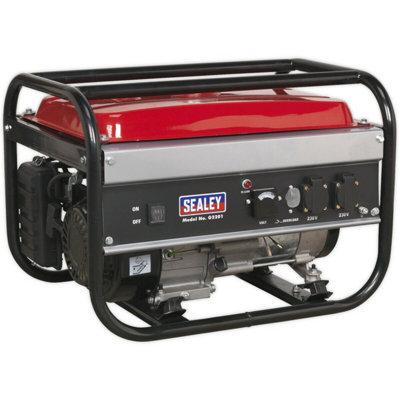 2200W Petrol Generator - 4-Stroke 6.5hp Engine - 15L Fuel Tank - 13 Hr Run Time