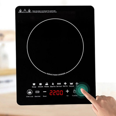 2200W Portable Induction Hob Digital Touch Single Cooker