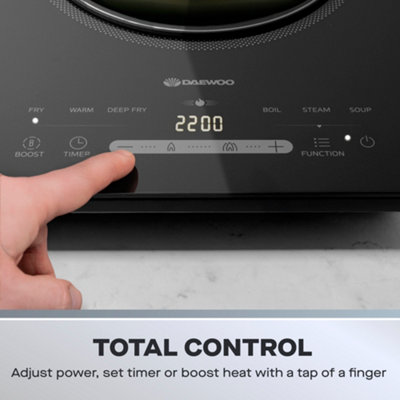 2200W Single Hot Plate Induction Hob Free Standing Compact Counter Top