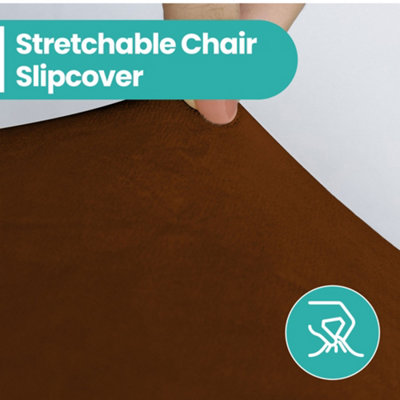 Brown dining chair covers discount