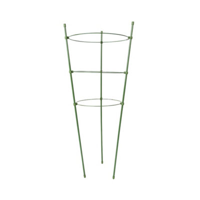 220mm Wide 3 Ring Plant Growing Support Frame Long Stem Flower Climbers Trellis