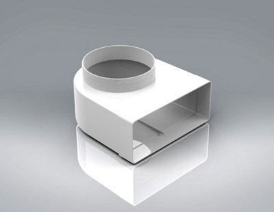 220mm x 90mm Megaduct Plenum with 150mm Fixed Spigot Large Flat Channel Ducting