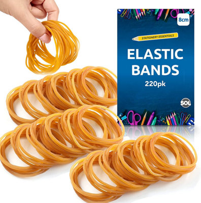 600 PCS Elastic Bands, Yellow Strong Rubber Bands Size 38mm High Elasticity Rubber Bands For Pens Paper Office Home School Supplies