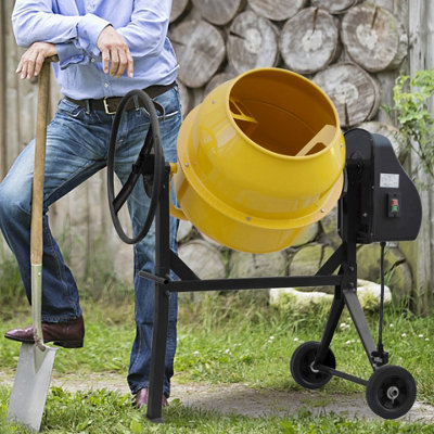 220V 550 W Electric Cement Mixer on Wheels 140 L