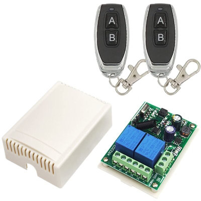 220V AC 2 Channel Wireless Remote Control Switch RF Receiver 433mhz ...
