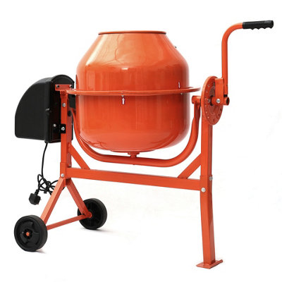 220W 230V Cement Mixer 63 L Electric Portable Concrete Mixer with Wheels HCM225