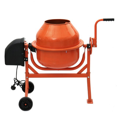 220W 230V Cement Mixer 63 L Electric Portable Concrete Mixer with Wheels HCM225 - 3