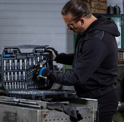 222pc Socket & Bit Set 1/4