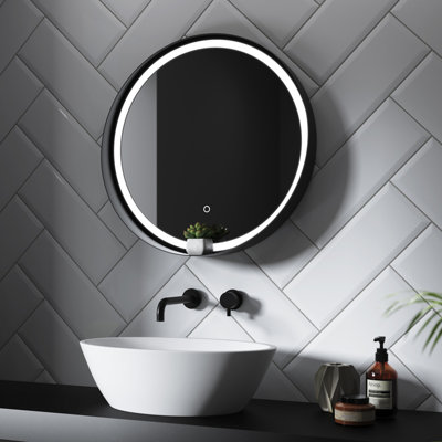 Shop black bathroom mirrors.