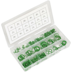 225 Piece Rubber O-Ring Assortment - Partitioned Box - Metric - Air Conditioning