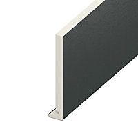 225mm Fascia Board in Anthracite Grey Woodgrain - 5m