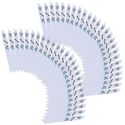 225mm Reciprocating Bi-Metal Saw Blade 14 TPI Cutting Metal Steel Fast Cut 50pk